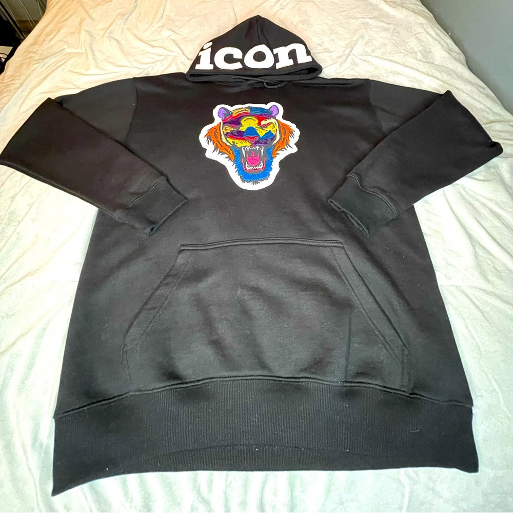 icon. Hoodie(black/multicolor)